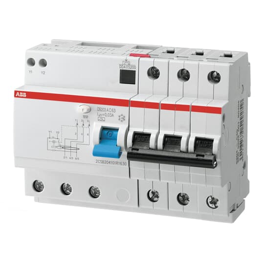 ABB剩余电流动作断路器 DS203 M AC-C20/0,03